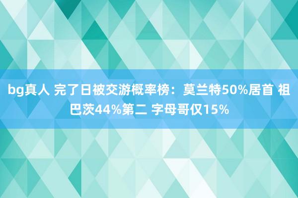 bg真人 完了日被交游概率榜：莫兰特50%居首 祖巴茨44%第二 字母哥仅15%