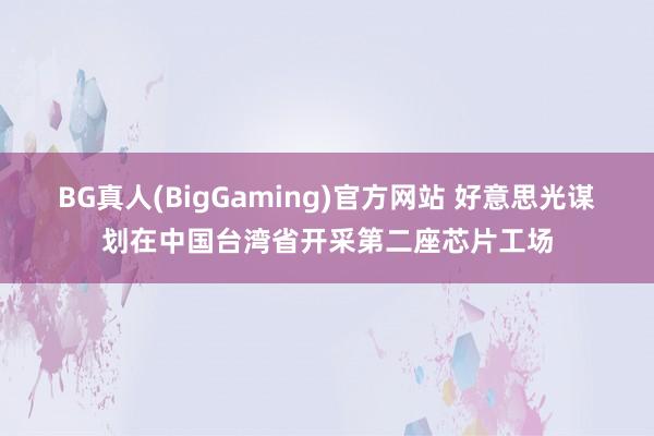 BG真人(BigGaming)官方网站 好意思光谋划在中国台湾省开采第二座芯片工场