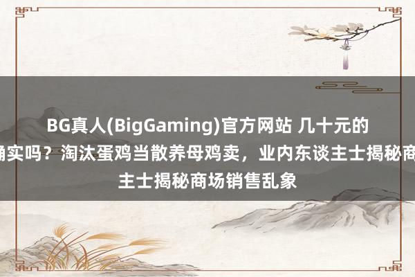 BG真人(BigGaming)官方网站 几十元的“老母鸡”确实吗？淘汰蛋鸡当散养母鸡卖，业内东谈主士揭秘商场销售乱象