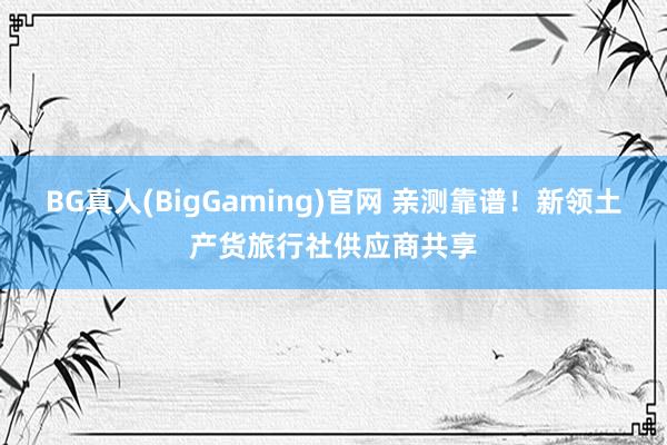 BG真人(BigGaming)官网 亲测靠谱！新领土产货旅行社供应商共享