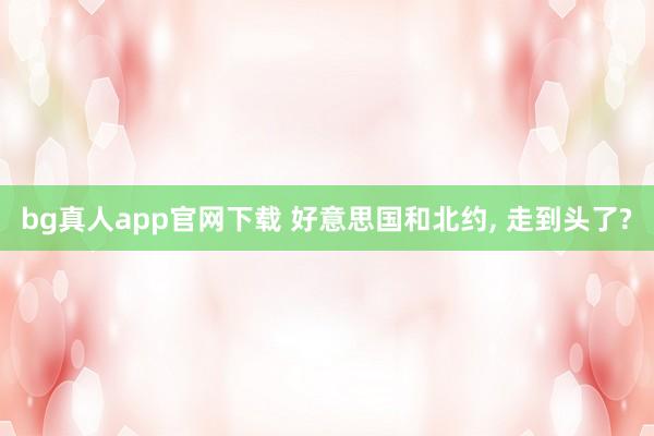 bg真人app官网下载 好意思国和北约， 走到头了?