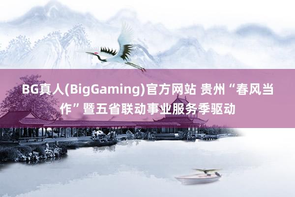 BG真人(BigGaming)官方网站 贵州“春风当作”暨五省联动事业服务季驱动