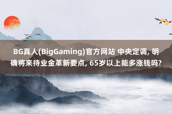 BG真人(BigGaming)官方网站 中央定调， 明确将来待业金革新要点， 65岁以上能多涨钱吗?