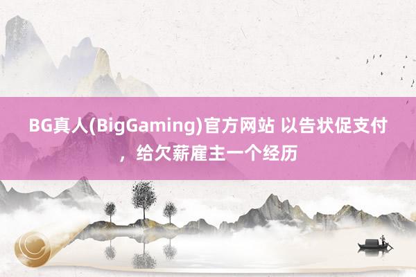 BG真人(BigGaming)官方网站 以告状促支付，给欠薪雇主一个经历