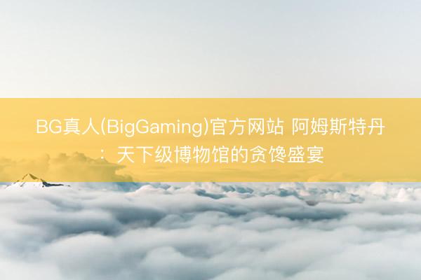 BG真人(BigGaming)官方网站 阿姆斯特丹：天下级博物馆的贪馋盛宴