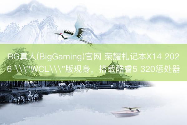 BG真人(BigGaming)官网 荣耀札记本X14 2026 \